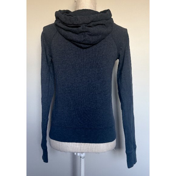 Aeropostale Navy Zip Up Hooded Sweatshirt - Picture 3 of 5